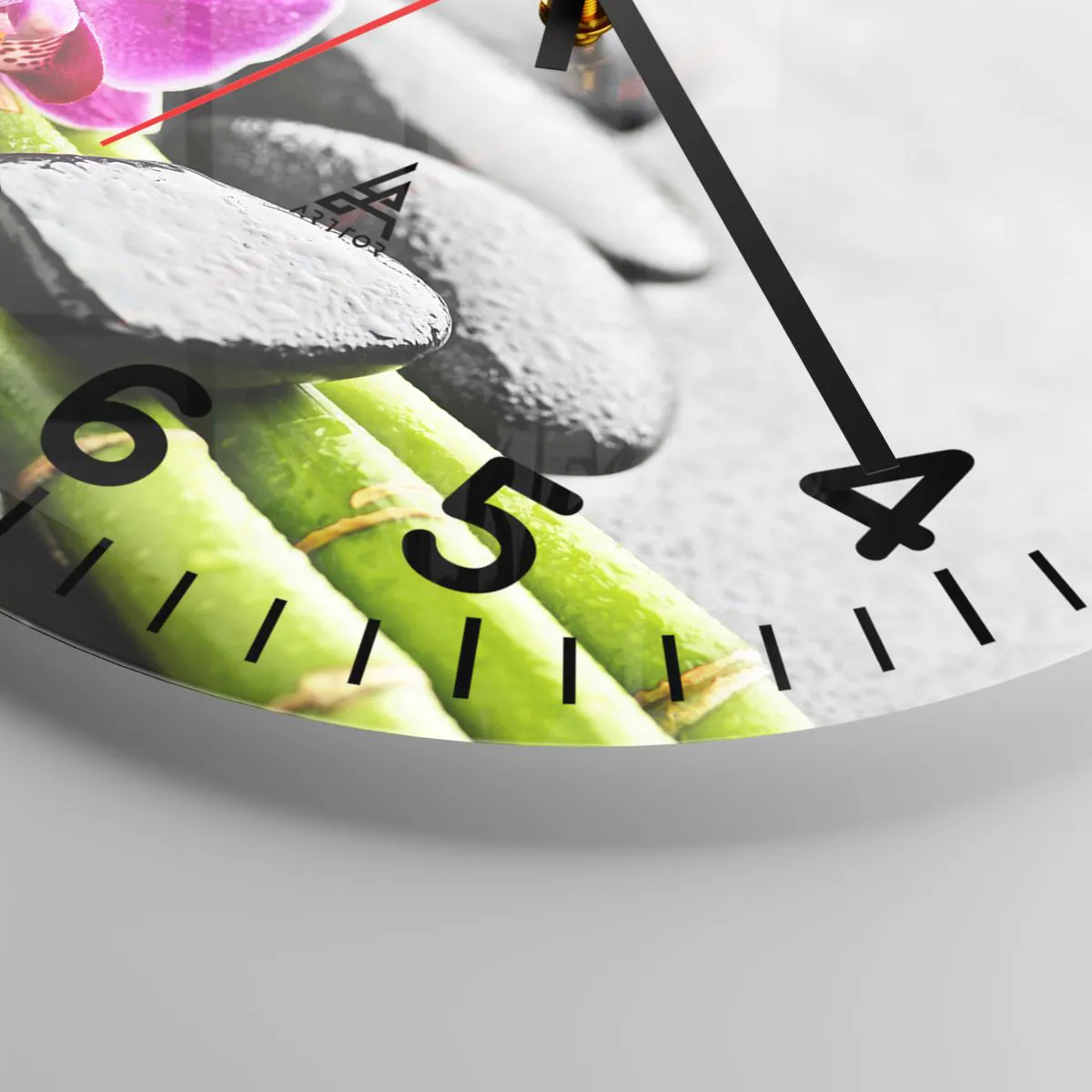 Ceas de perete - Ceas pe sticlă - Într-un echilibru pașnic - 40x40 cm