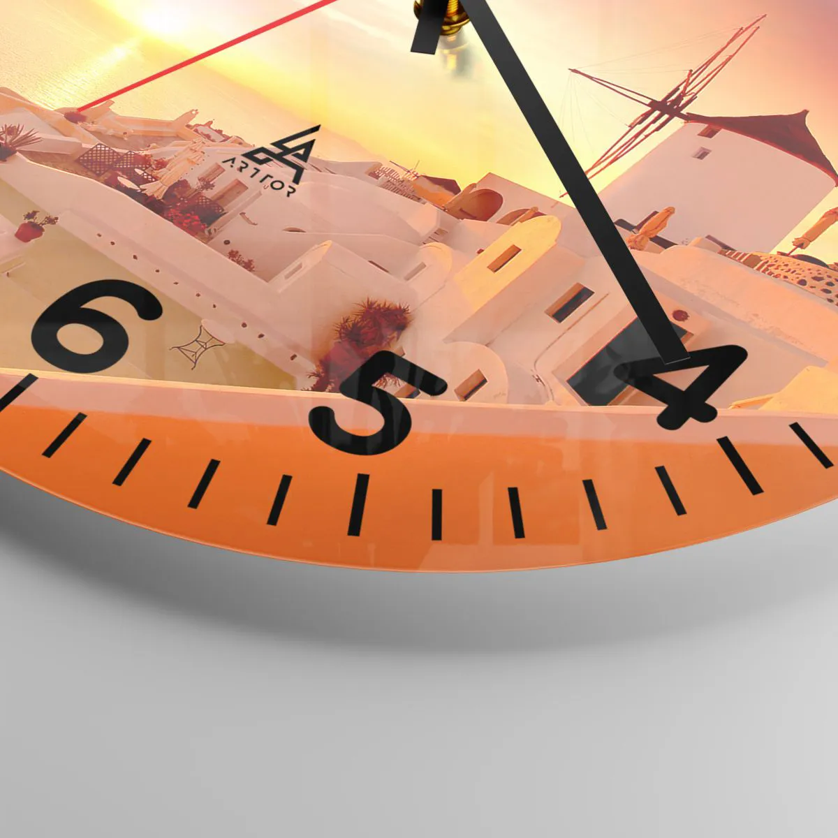 Orologio da parete - Orologio in Vetro - Sciogliersi nel bianco e nell'oro - 30x30 cm