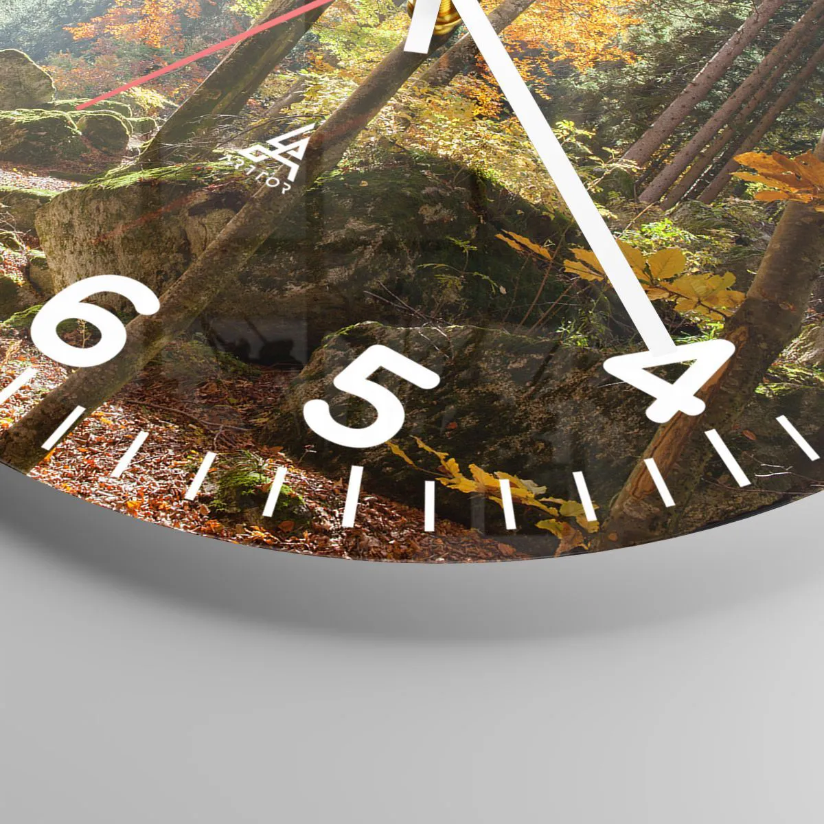 Wall clock - Clock on glass - Time for Rest - 40x40 cm