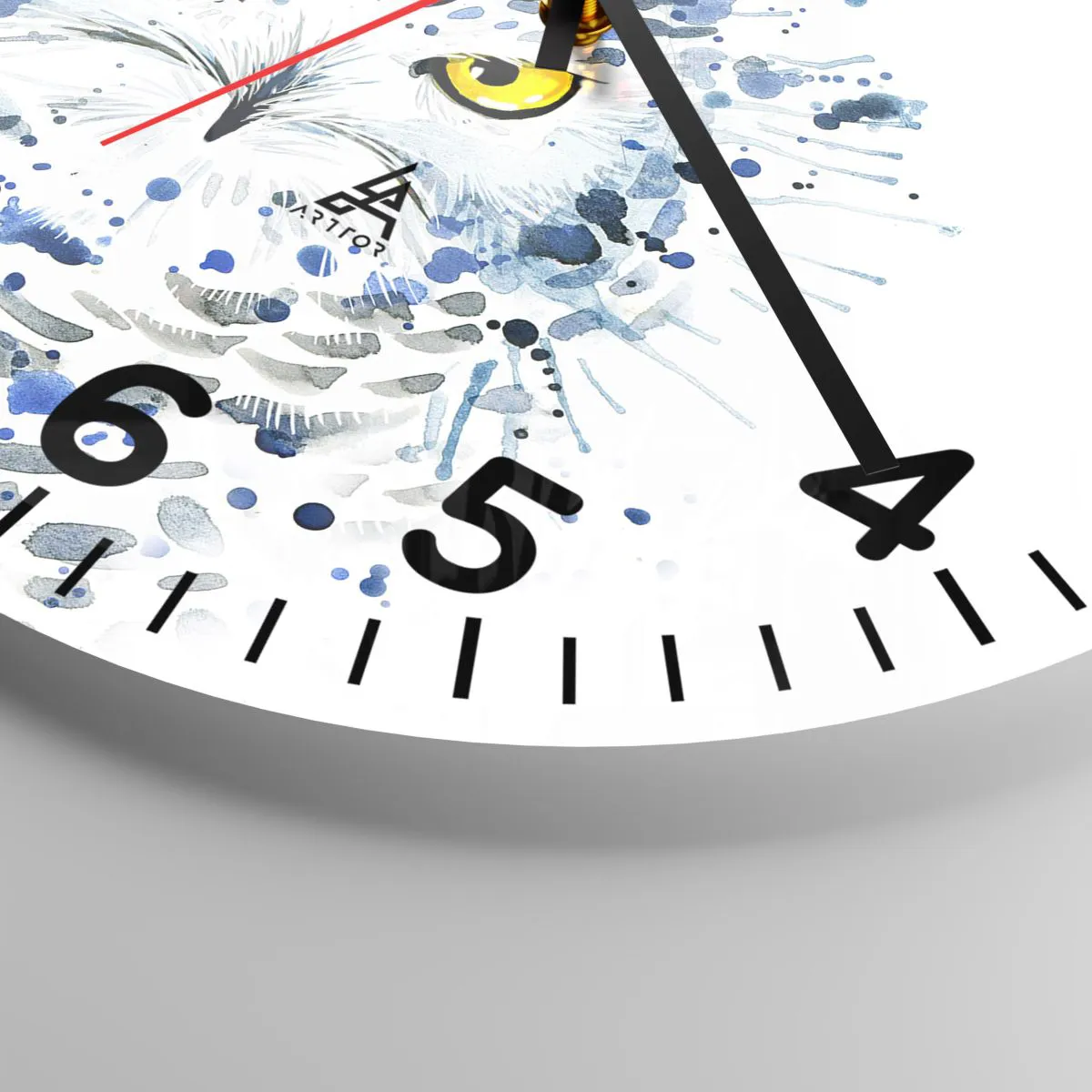 Reloj de pared - Reloj de vidrio - Directo a los ojos - 30x30 cm