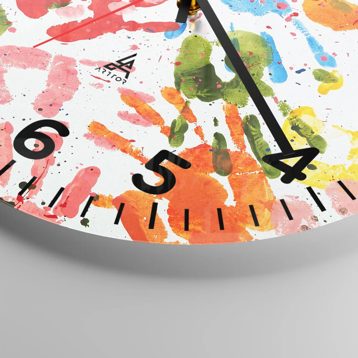 Relógio de parede - Relógio em vidro - Siga os passos - 30x30 cm