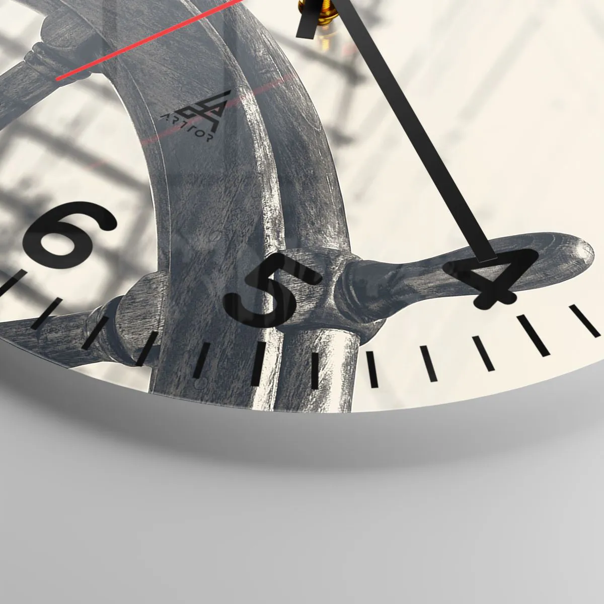 Wanduhr - Glasuhr - Meeresgeschichten - 30x30 cm