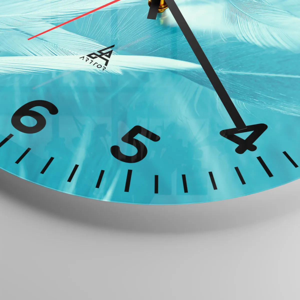 Wanduhr - Glasuhr - In Pulver ertrinken - 40x40 cm