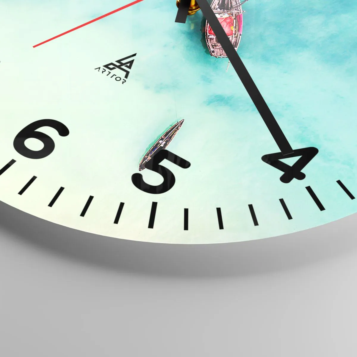 Horloge murale - Pendule murale - Car sur les plages de Zanzibar, quand il y a un débordement d'eau... - 30x30 cm