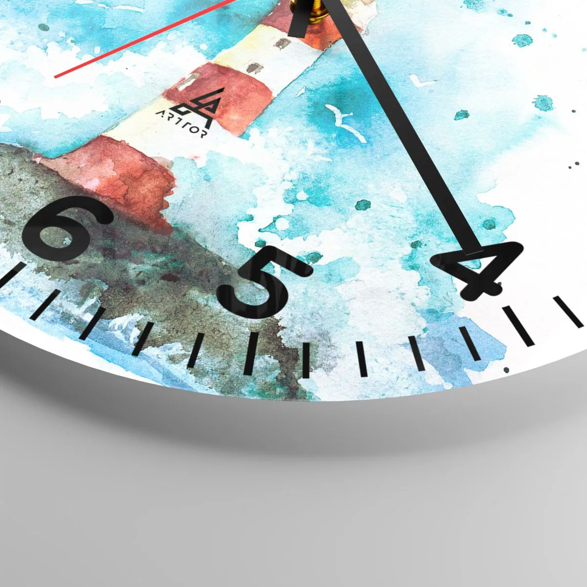 Relógio de parede - Relógio em vidro - Unidade dos elementos da natureza - 30x30 cm