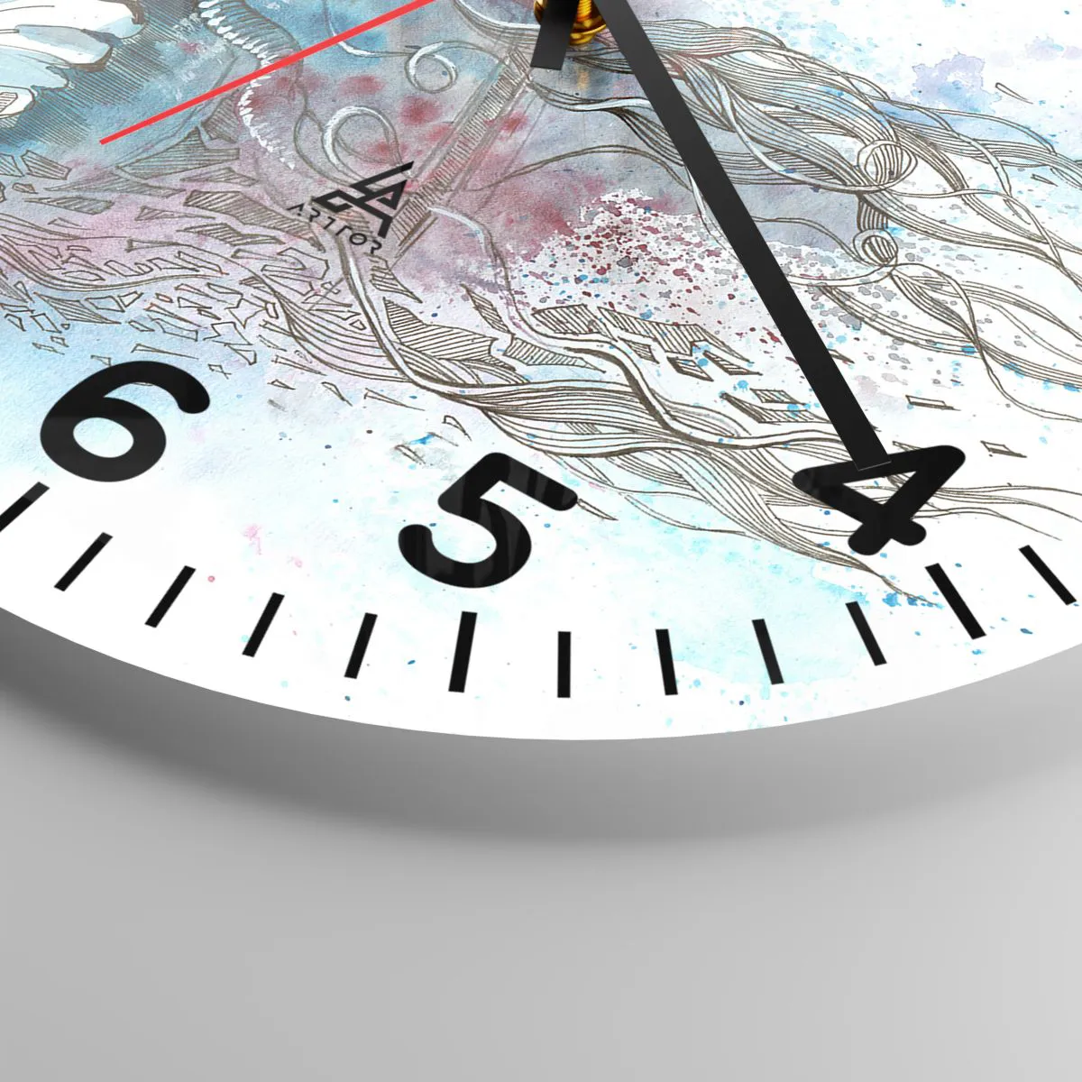 Wanduhr - Glasuhr - Allein mit Platz - 30x30 cm