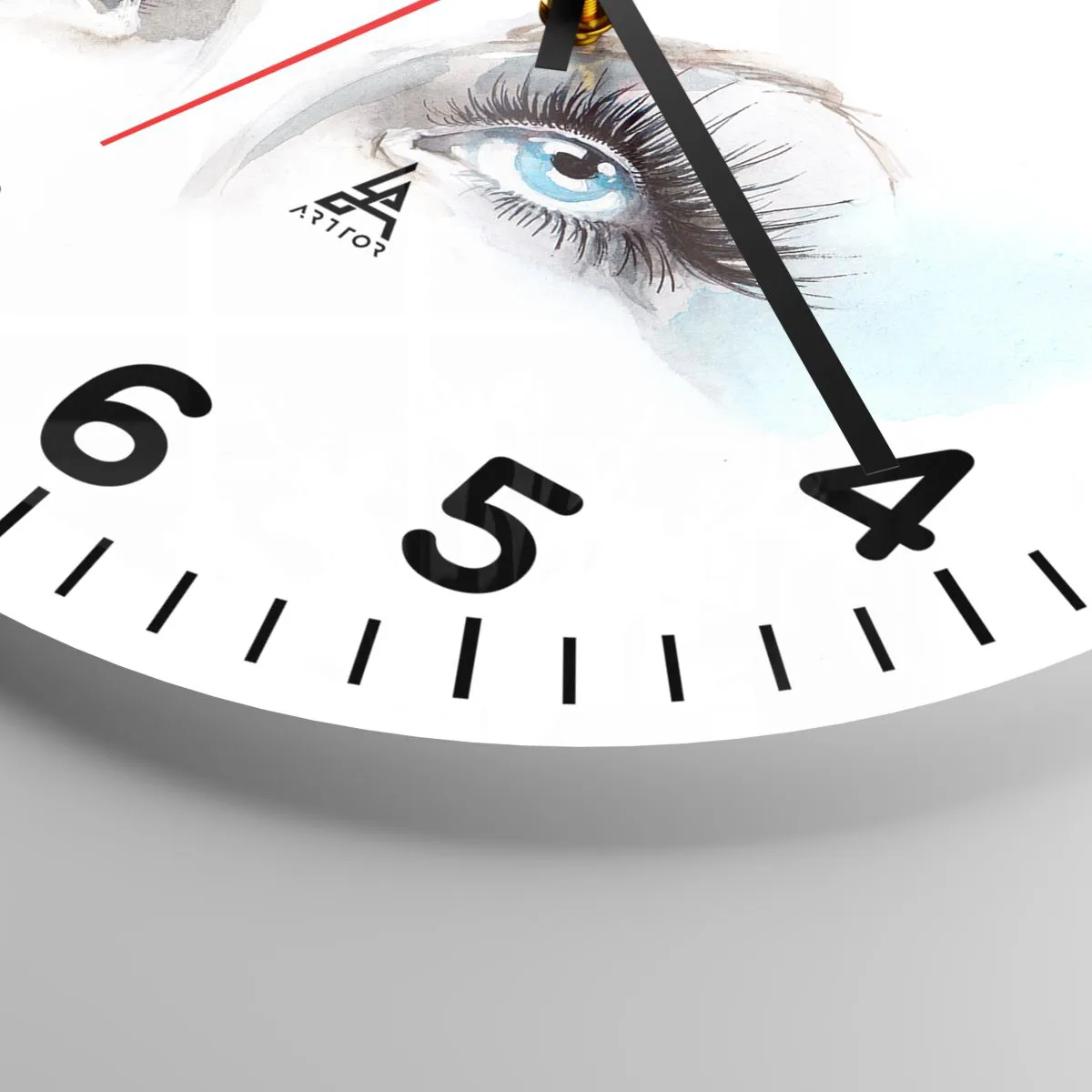 Wall clock - Clock on glass - Eyes ofaAn Angel? - 30x30 cm