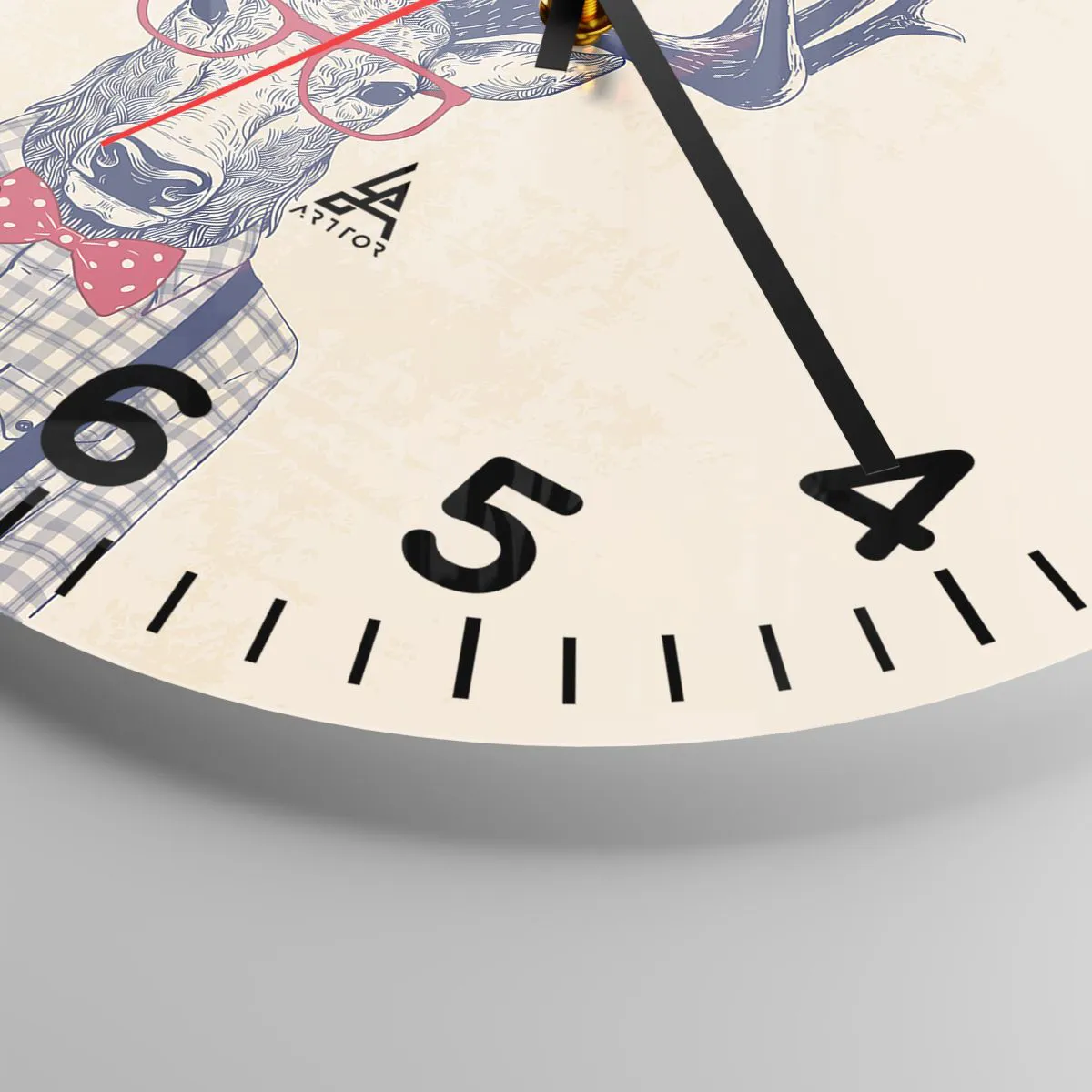 Wanduhr - Glasuhr - Eine lustige Extravaganz - 30x30 cm