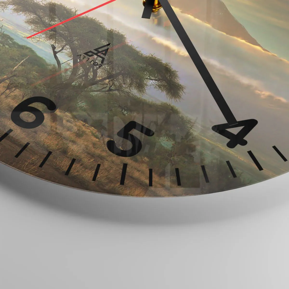 Ceas de perete - Ceas pe sticlă - Visul unui călător - 30x30 cm