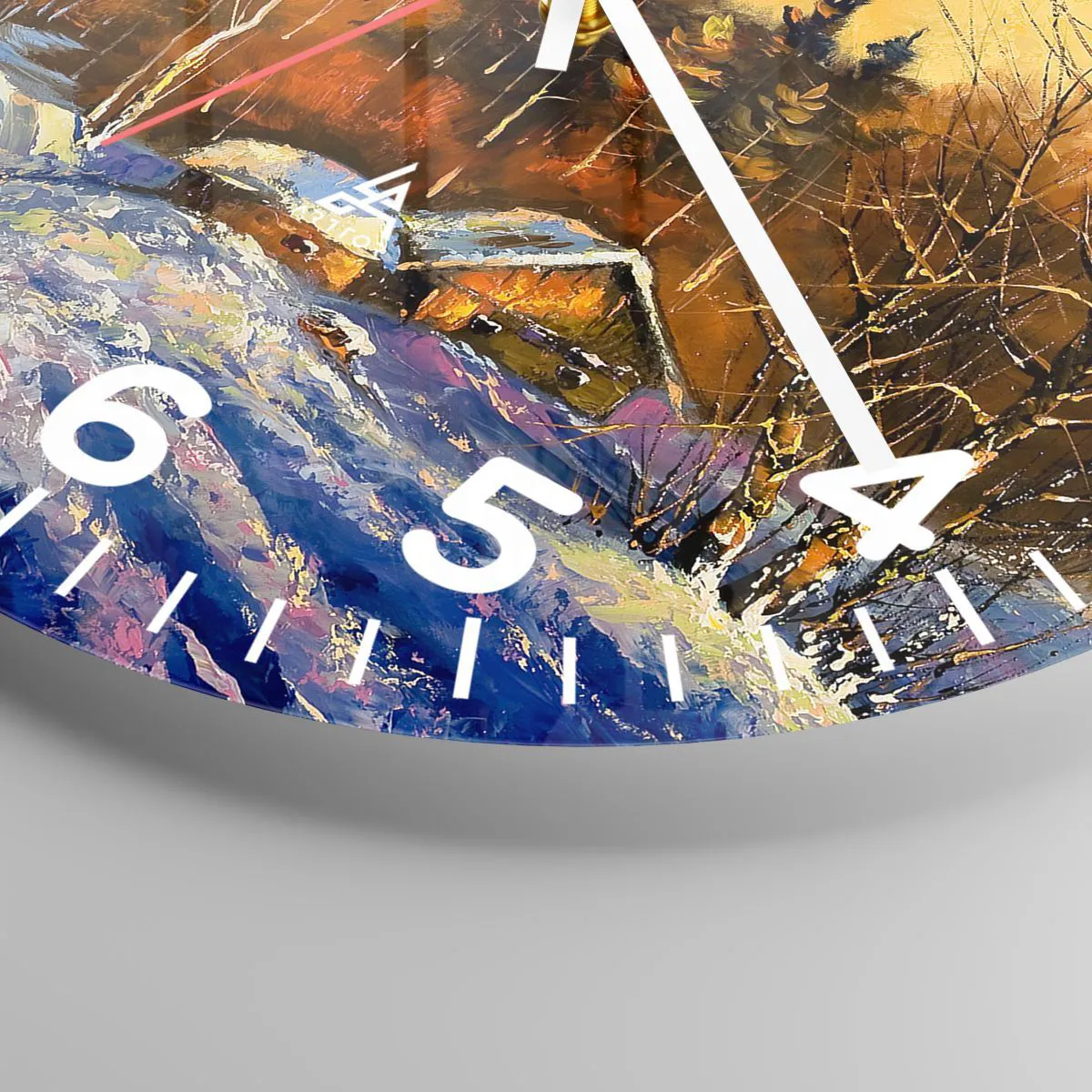 Vægur, Uret - Vinterindtryk i solen - 30x30 cm