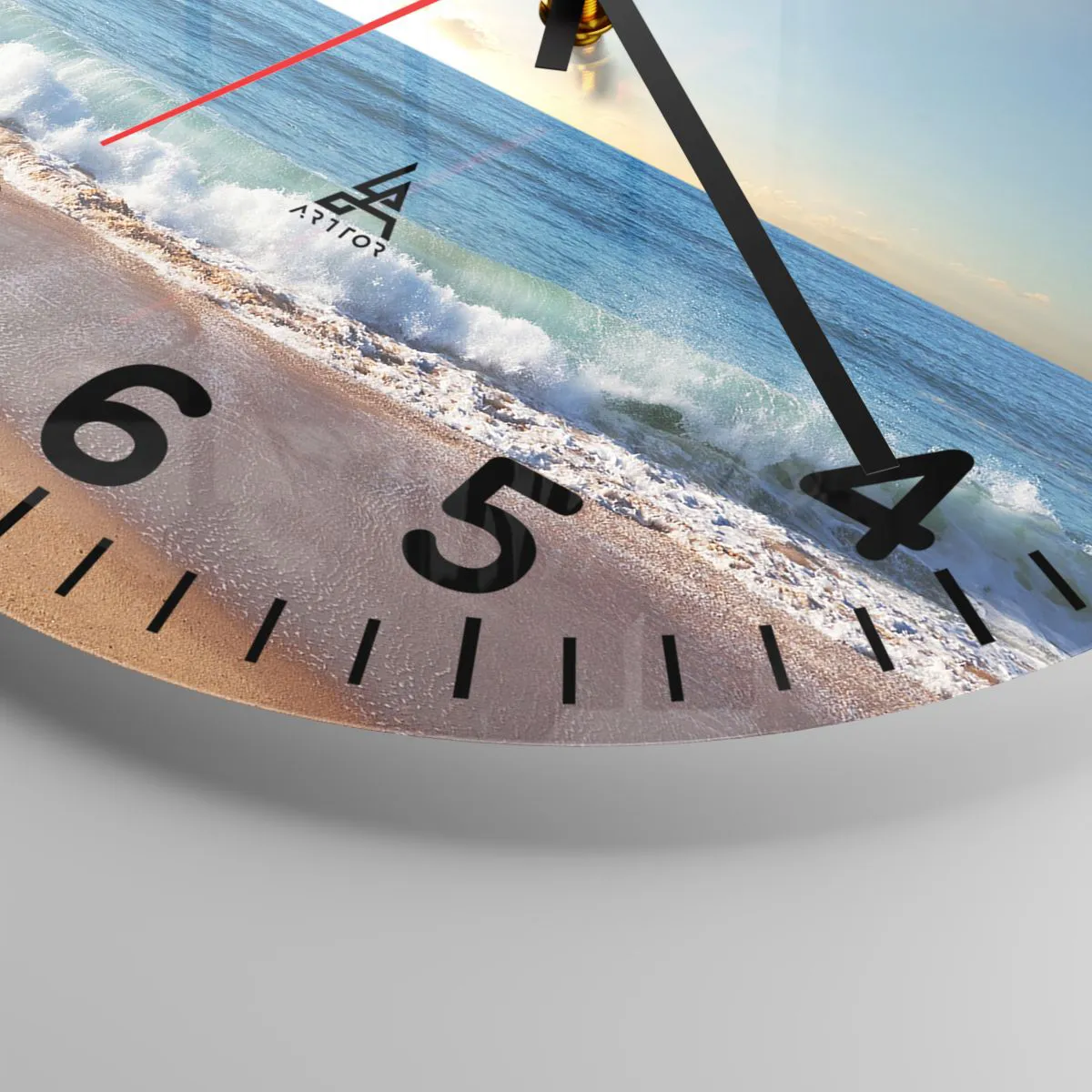 Relógio de parede - Relógio em vidro - Movimento e quietude ao mesmo tempo - 30x30 cm