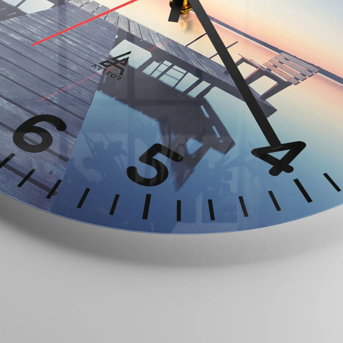 Wanduhr - Glasuhr - Das war ein guter Tag - 40x40 cm