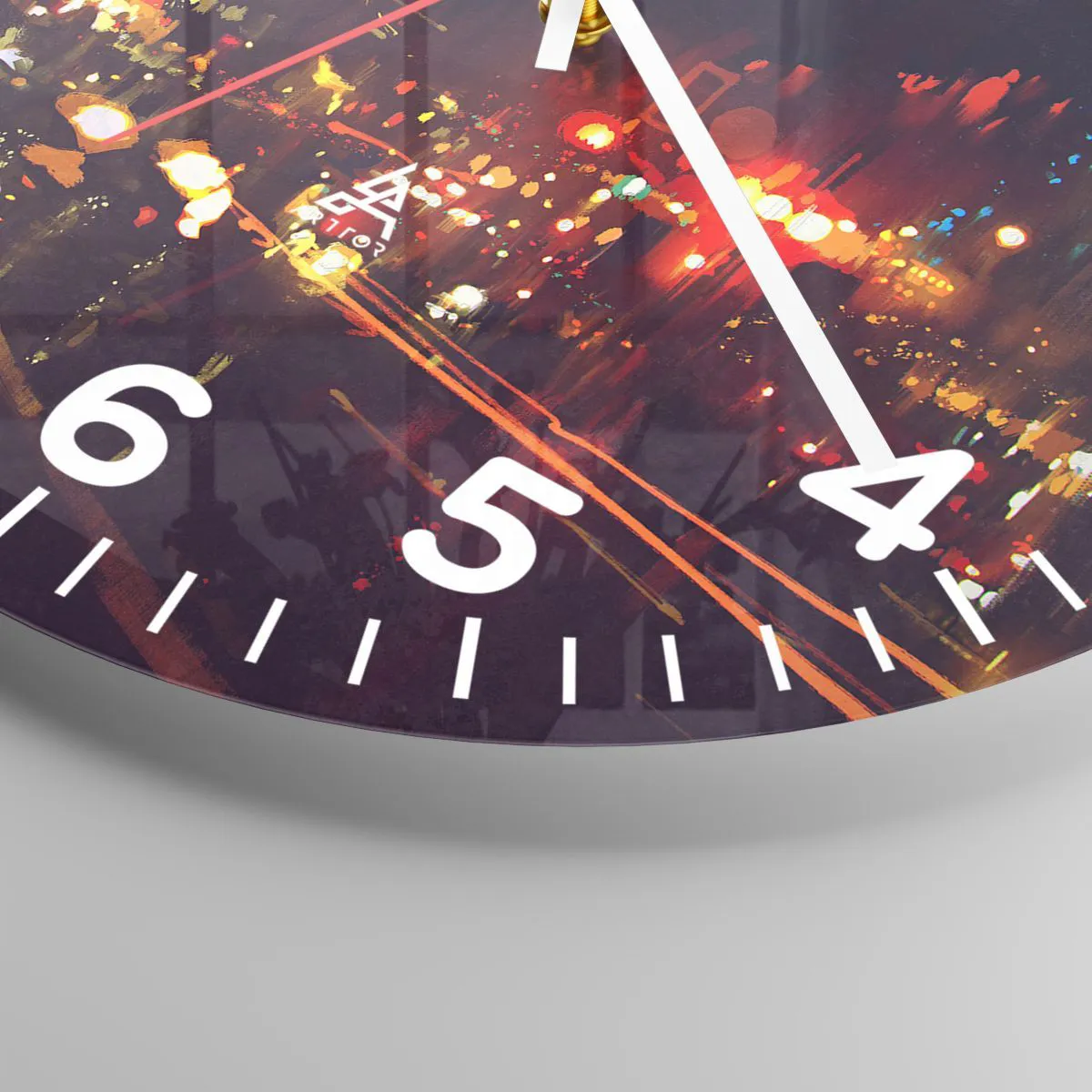 Horloge murale - Pendule murale - Immergé dans les lumières de la nuit - 40x40 cm