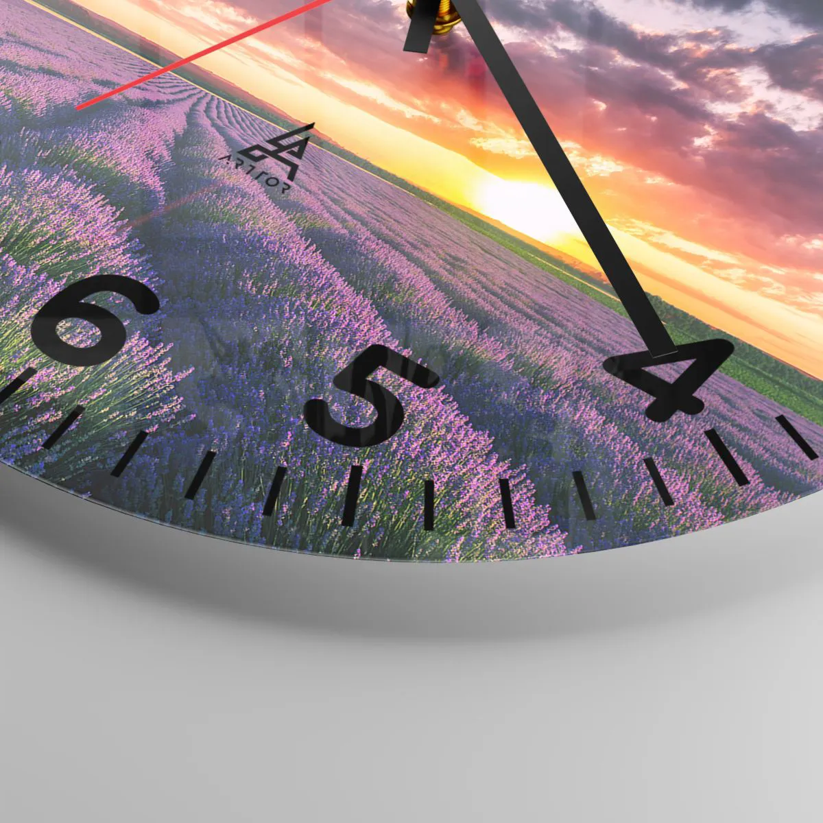 Horloge murale - Pendule murale - Monde de lavande - 30x30 cm