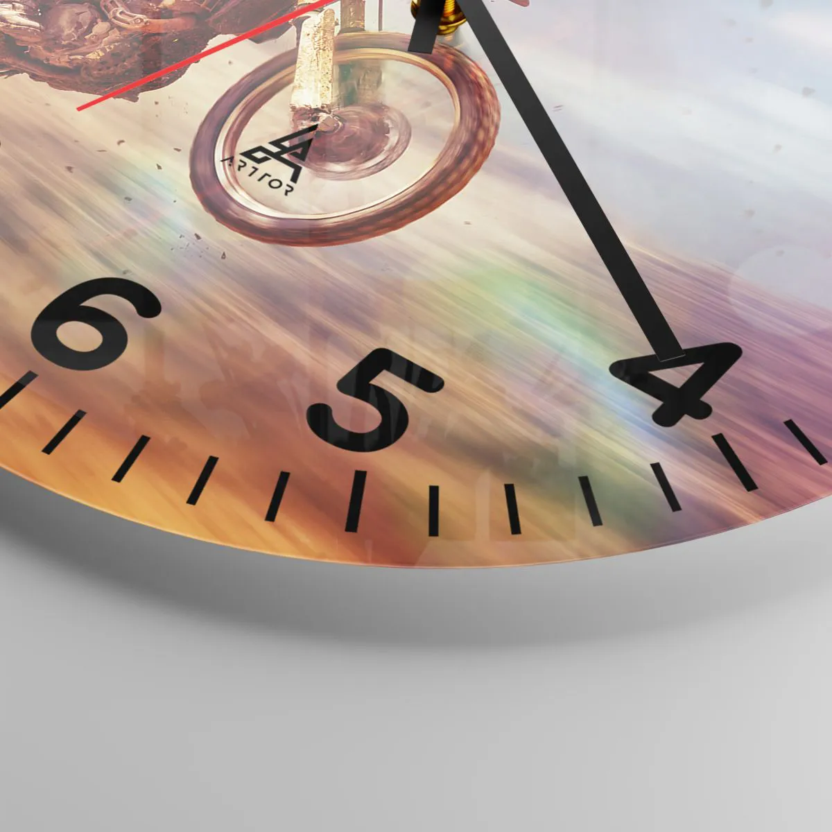 Zegar ścienny - Motocyklowy zawrót głowy - 40x40 cm