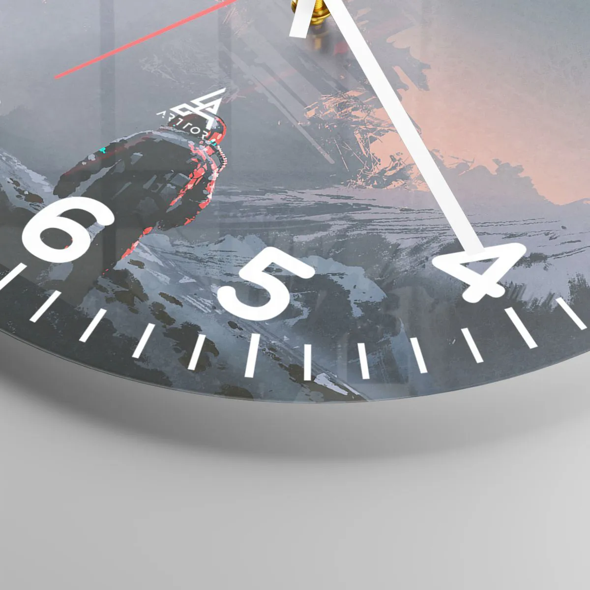 Ceas de perete - Ceas pe sticlă - Sub o stea necunoscută - 30x30 cm