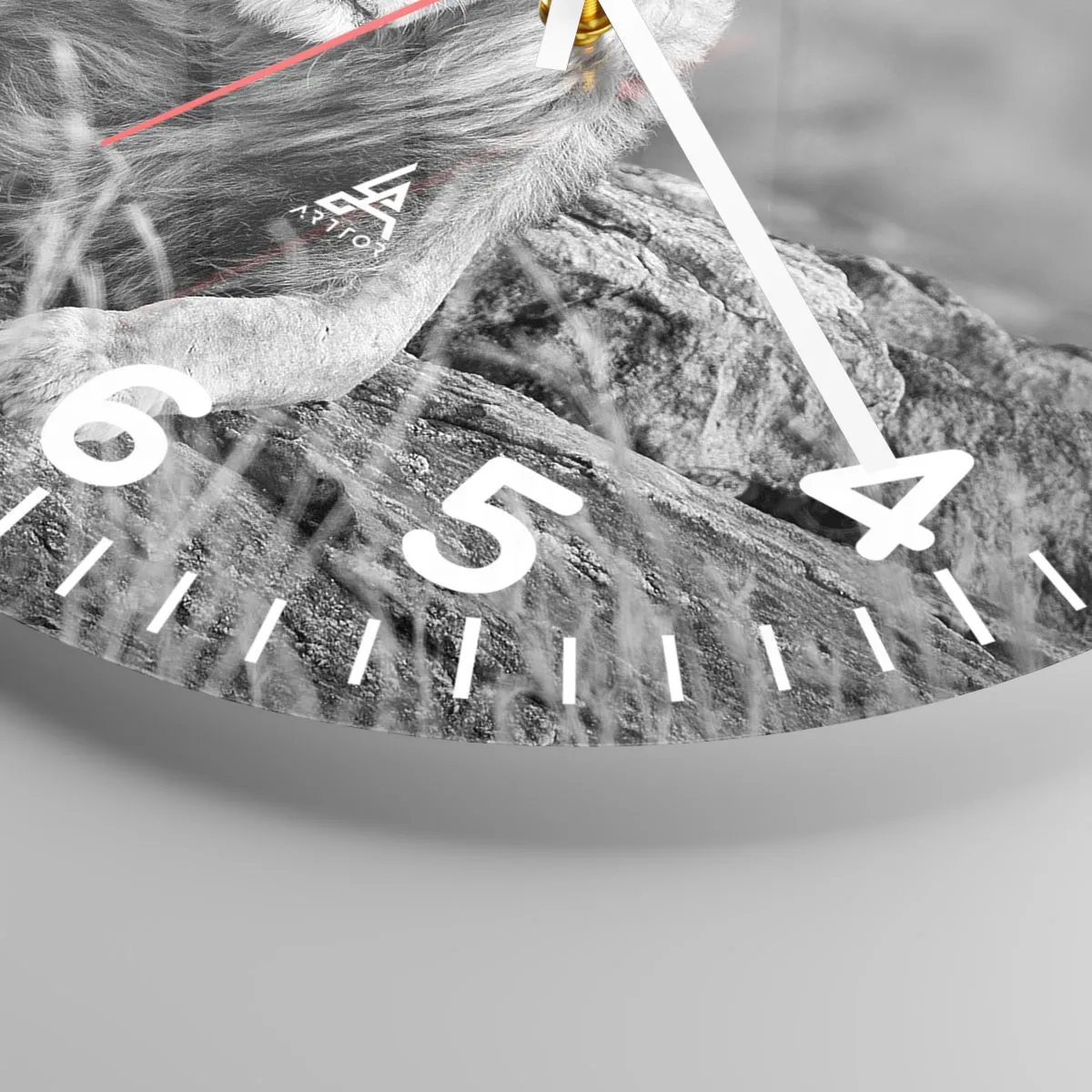 Ceas de perete - Ceas pe sticlă - Siesta regală - 40x40 cm