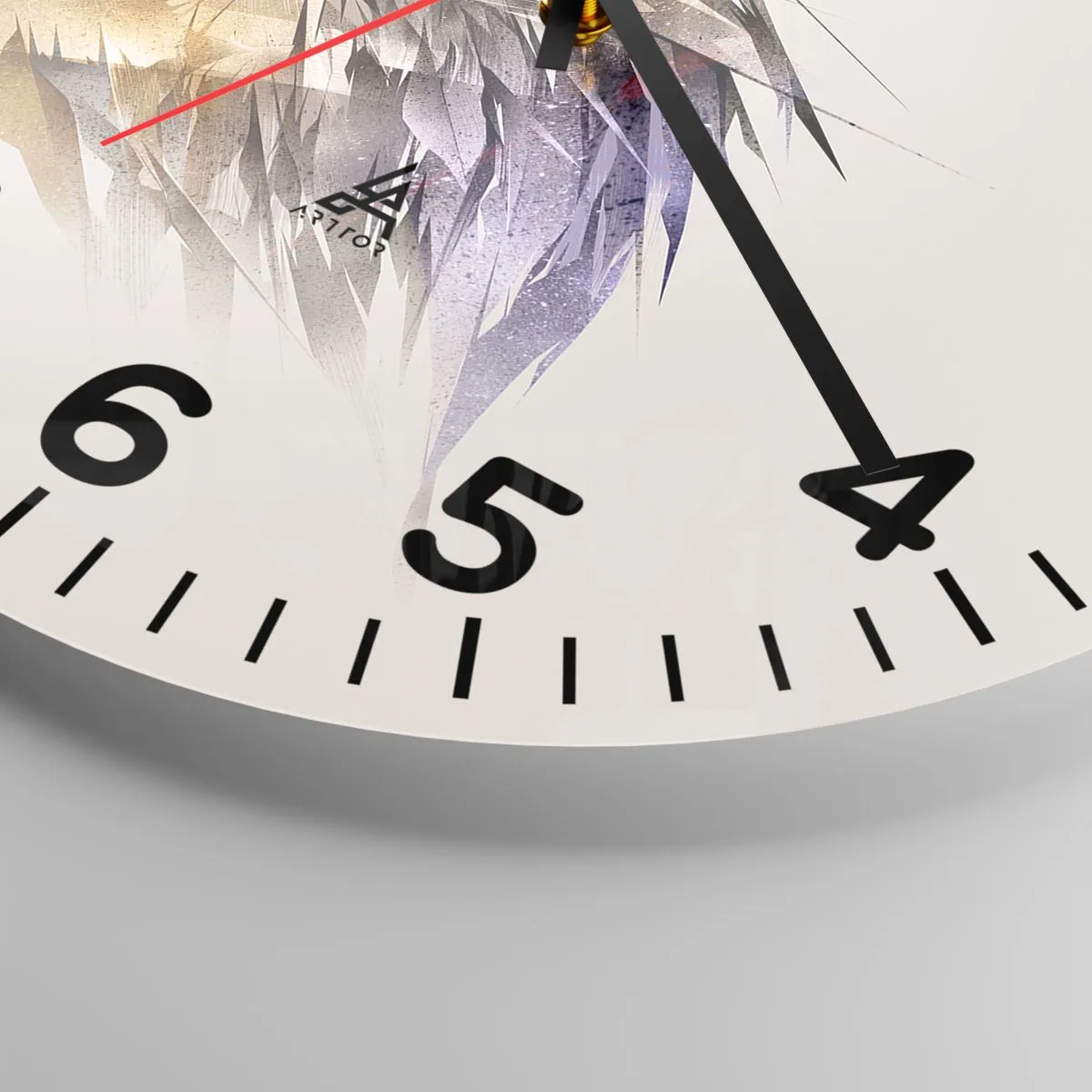 Ceas de perete - Ceas pe sticlă - Portretul unui războinic - 40x40 cm