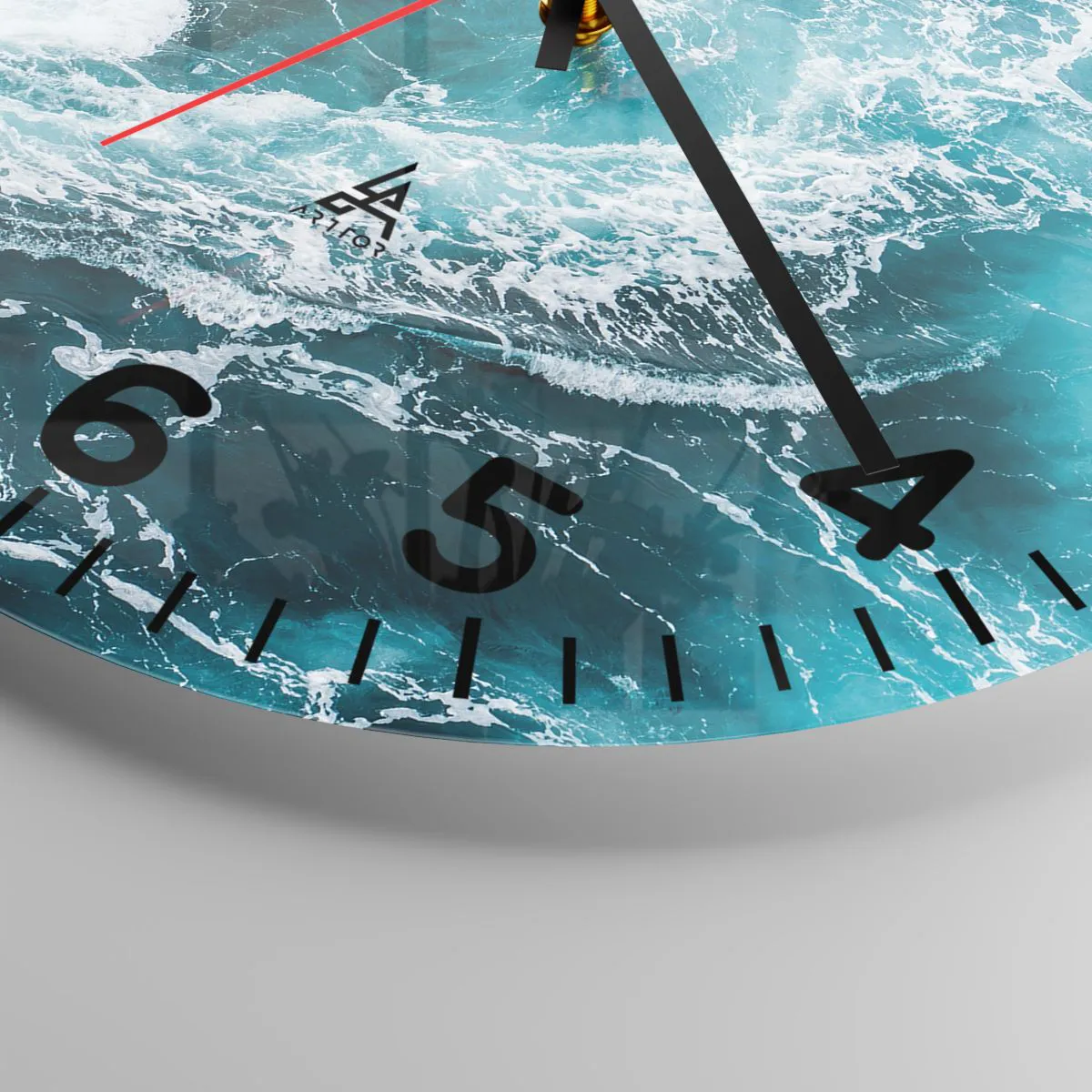 Relógio de parede - Relógio em vidro - Portões para o Interior da Terra - 40x40 cm