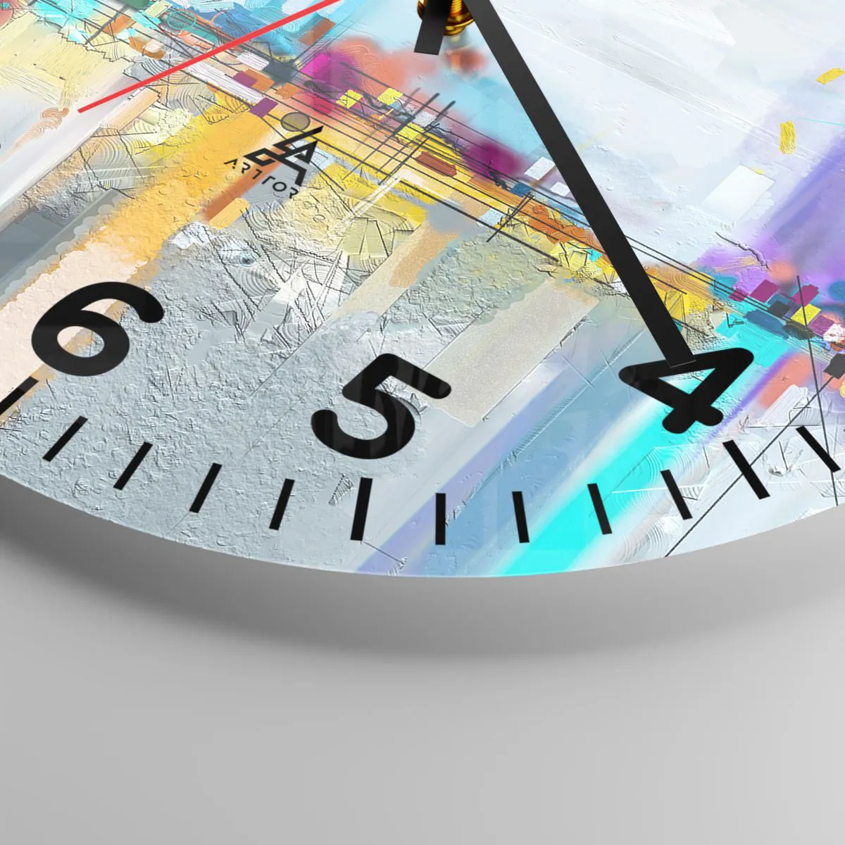 Wanduhr - Glasuhr - Freudenbrücke über den Fluss des Lebens - 30x30 cm