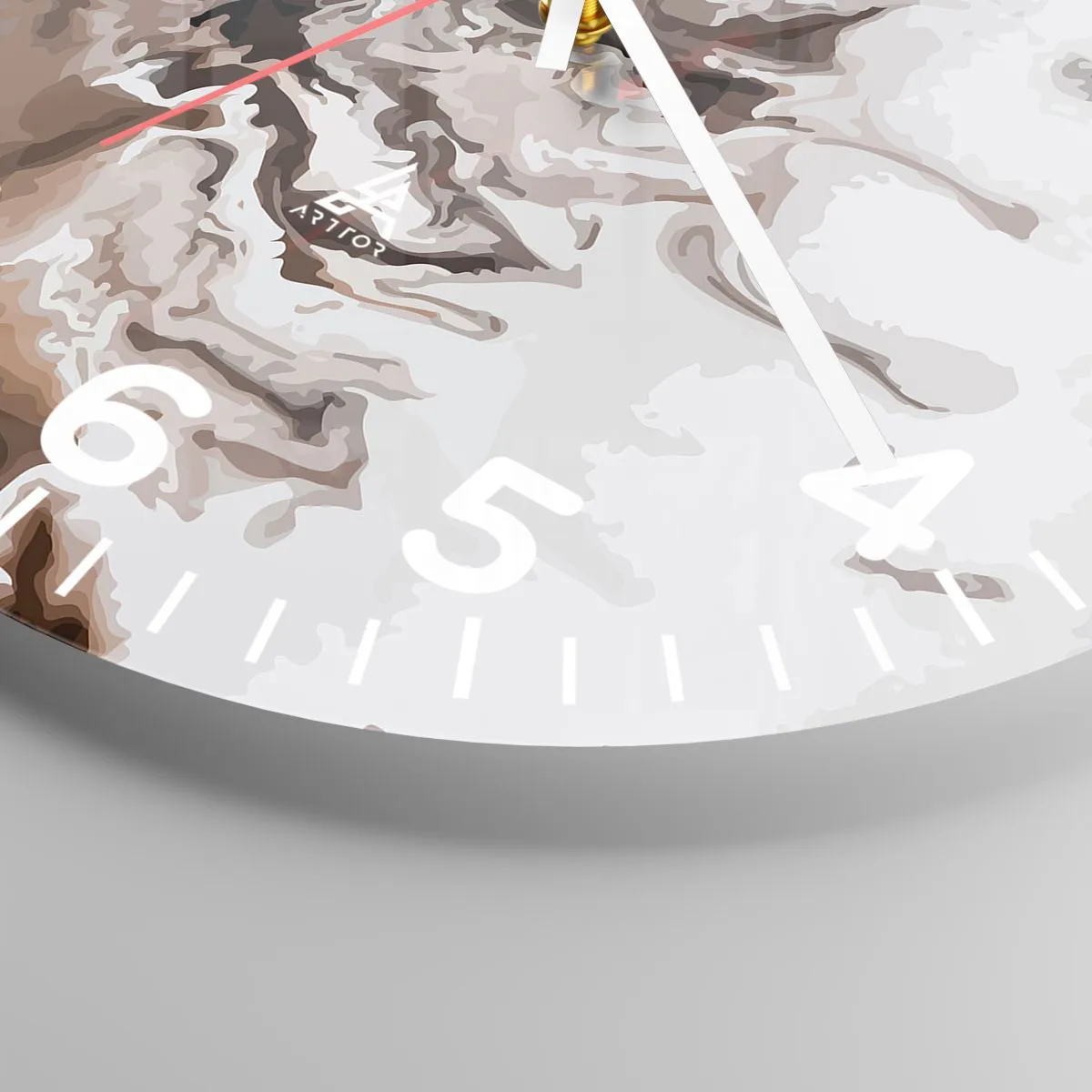 Relógio de parede - Relógio em vidro - Contraste de cores - 30x30 cm