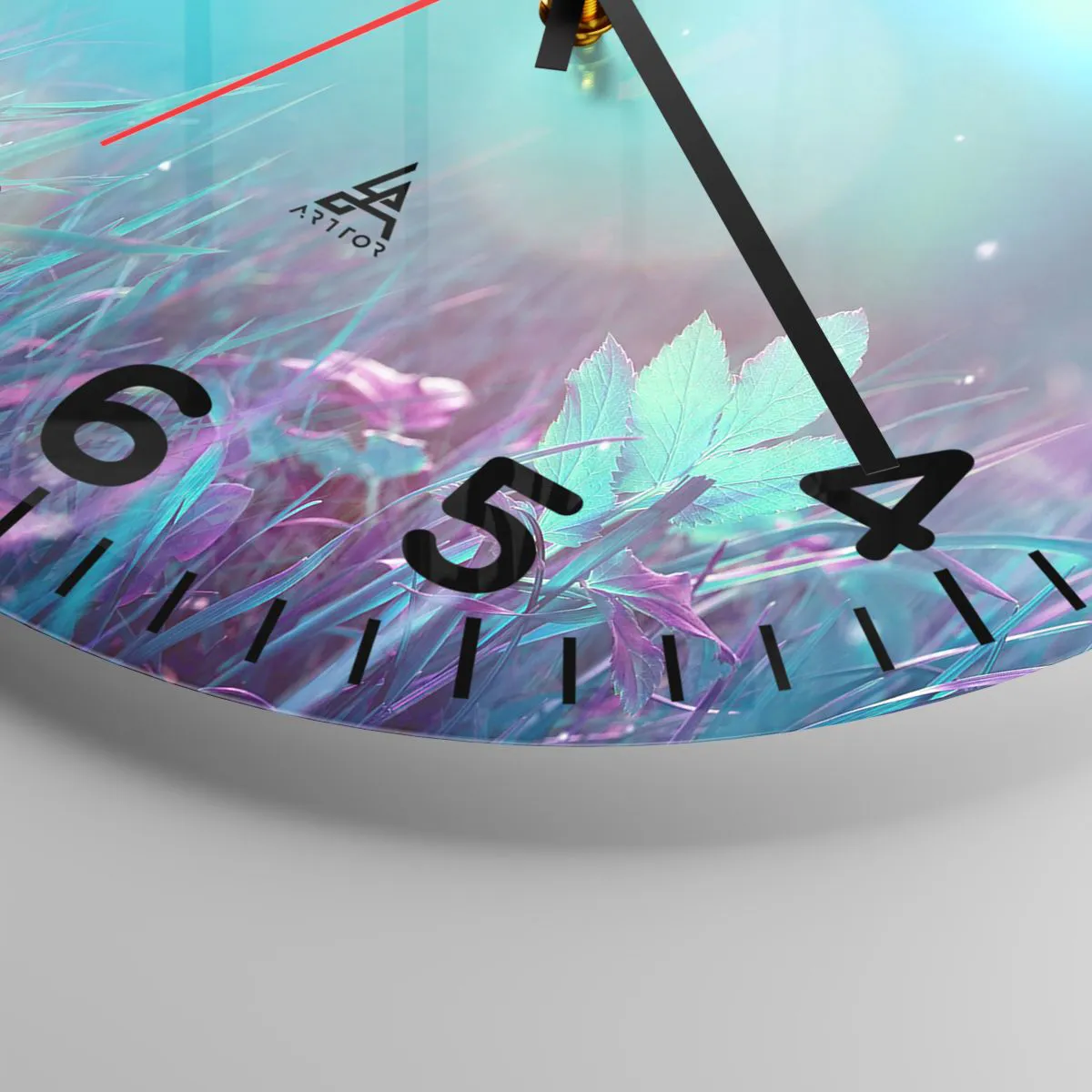 Ceas de perete - Ceas pe sticlă - Viața secretă a luncii - 30x30 cm