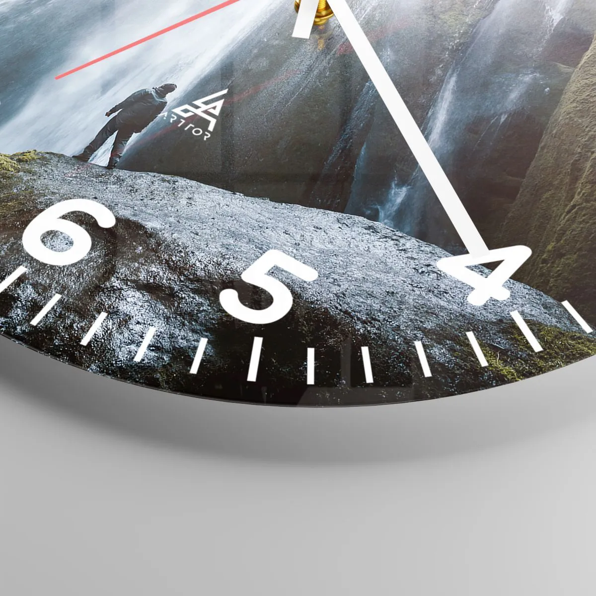 Ceas de perete - Ceas pe sticlă - Restabilirea proporțiilor - 40x40 cm