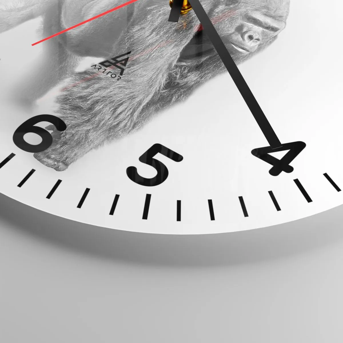 Reloj de pared - Reloj de vidrio - Confiando en su fuerza - 30x30 cm