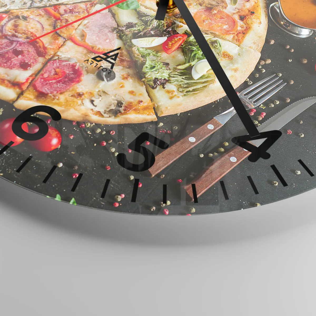 Wandklok - Klok - Een scala aan smaken - 40x40 cm