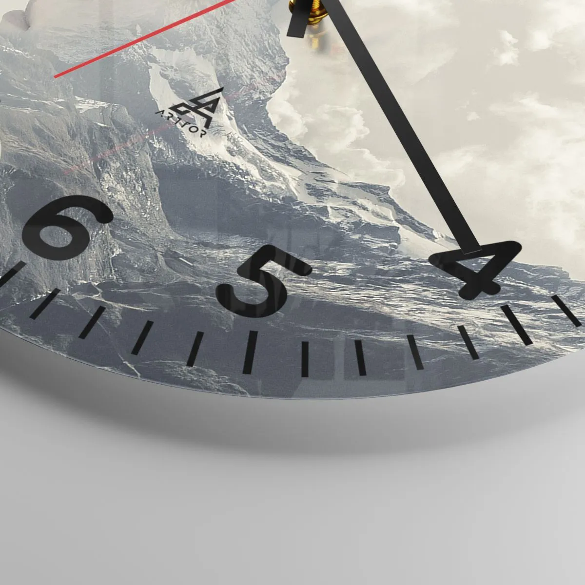 Reloj de pared - Reloj de vidrio - La belleza de los elementos - 30x30 cm