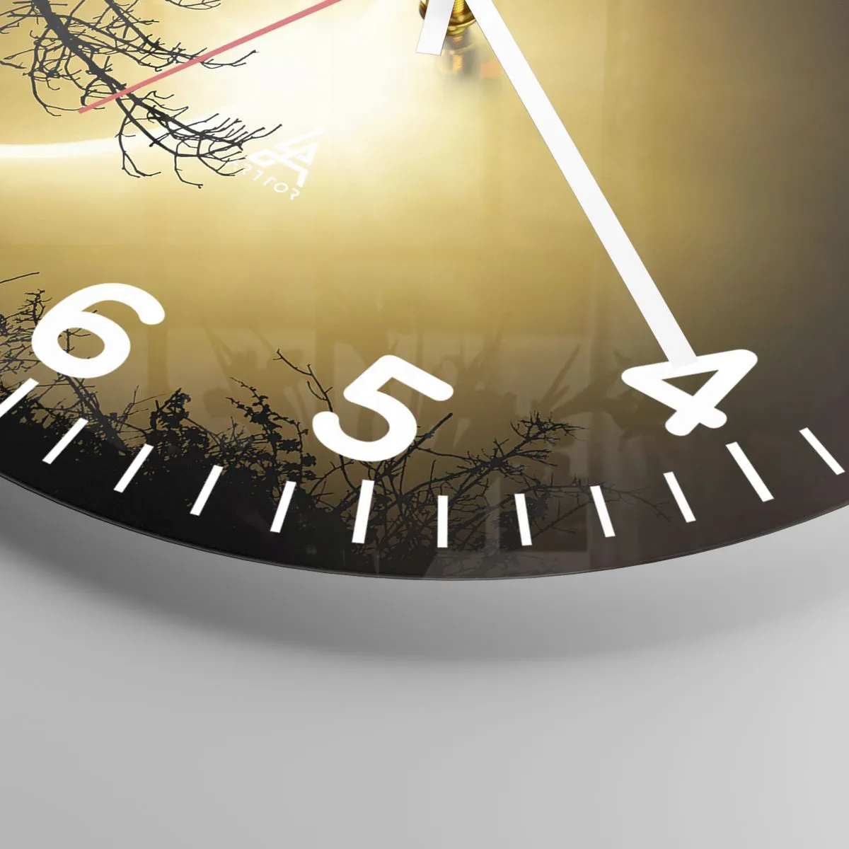 Relógio de parede - Relógio em vidro - Eclipse total - 40x40 cm