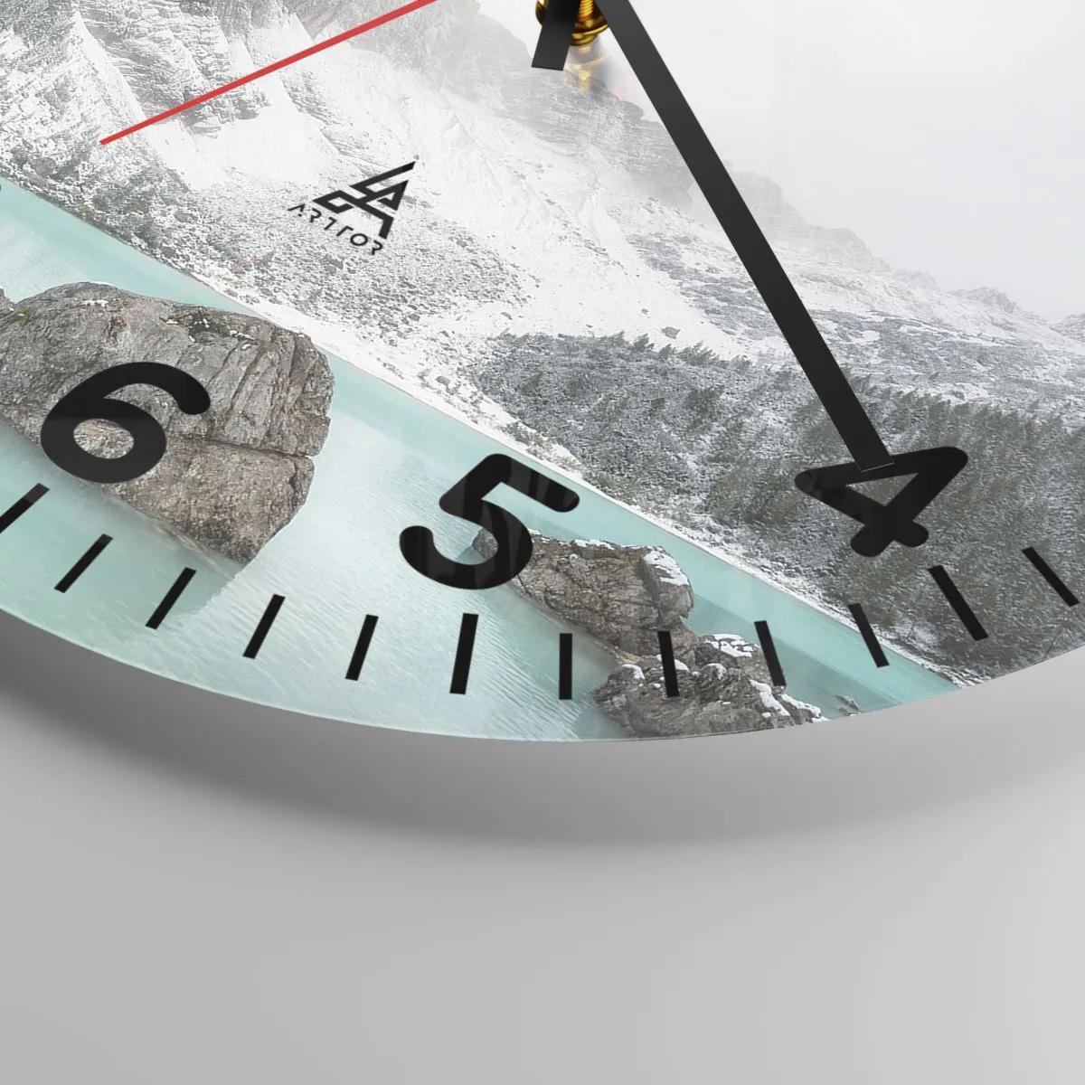 Ceas de perete - Ceas pe sticlă - De veghe - 30x30 cm