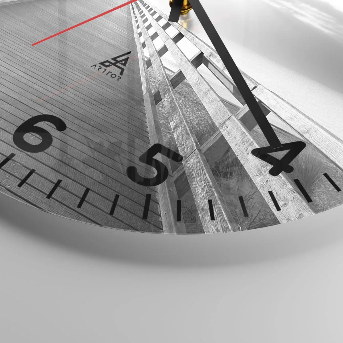 Relógio de parede - Relógio em vidro - Para longe... - 30x30 cm