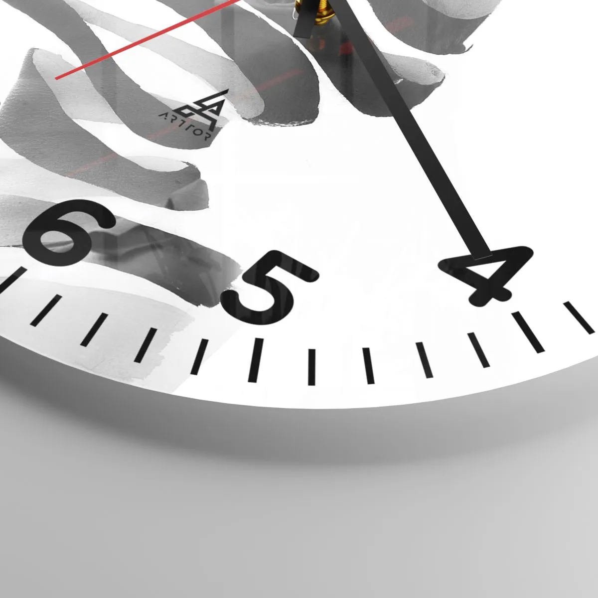 Relógio de parede - Relógio em vidro - Retrato surrealista - 30x30 cm