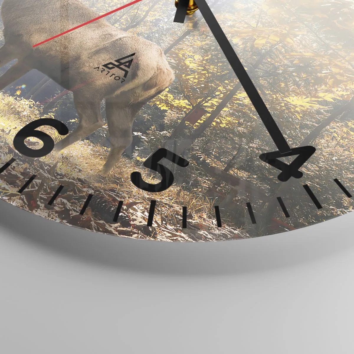 Ceas de perete - Ceas pe sticlă - Măreție calmă - 30x30 cm