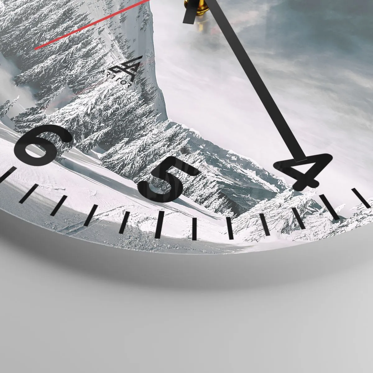 Ceas de perete - Ceas pe sticlă - Țara zăpezii și a gheții - 30x30 cm