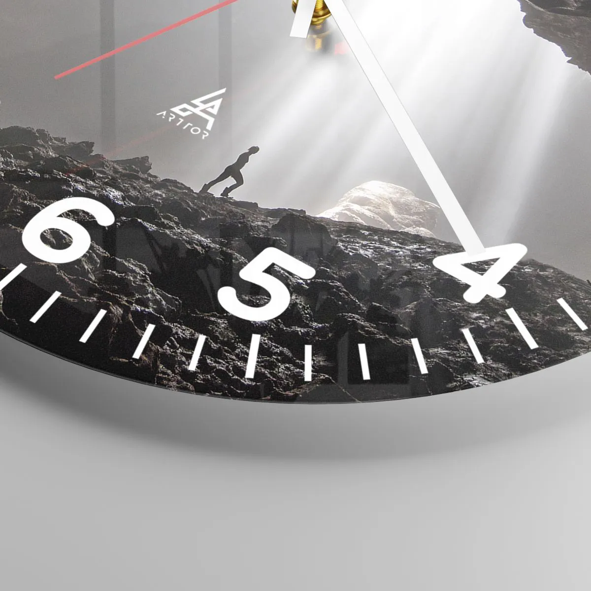 Ceas de perete - Ceas pe sticlă - Grota luminoasă - 40x40 cm