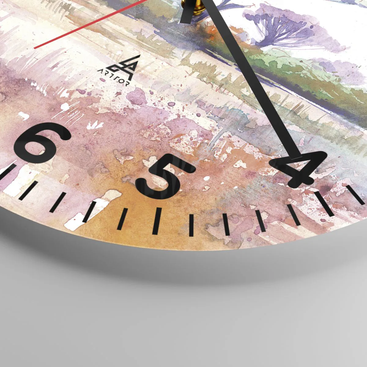 Wanduhr - Glasuhr - Savannah-Farben - 30x30 cm