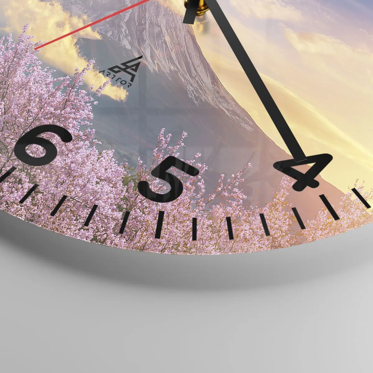 Relógio de parede - Relógio em vidro - Santidade japonesa - 30x30 cm