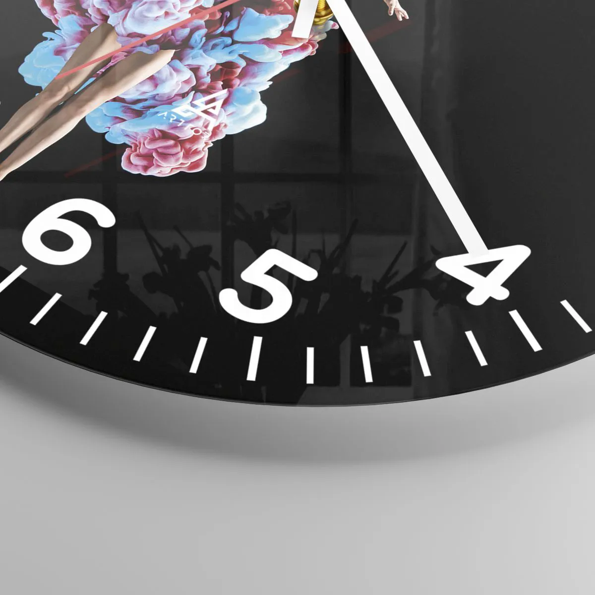 Wanduhr - Glasuhr - In voller Blüte - 40x40 cm