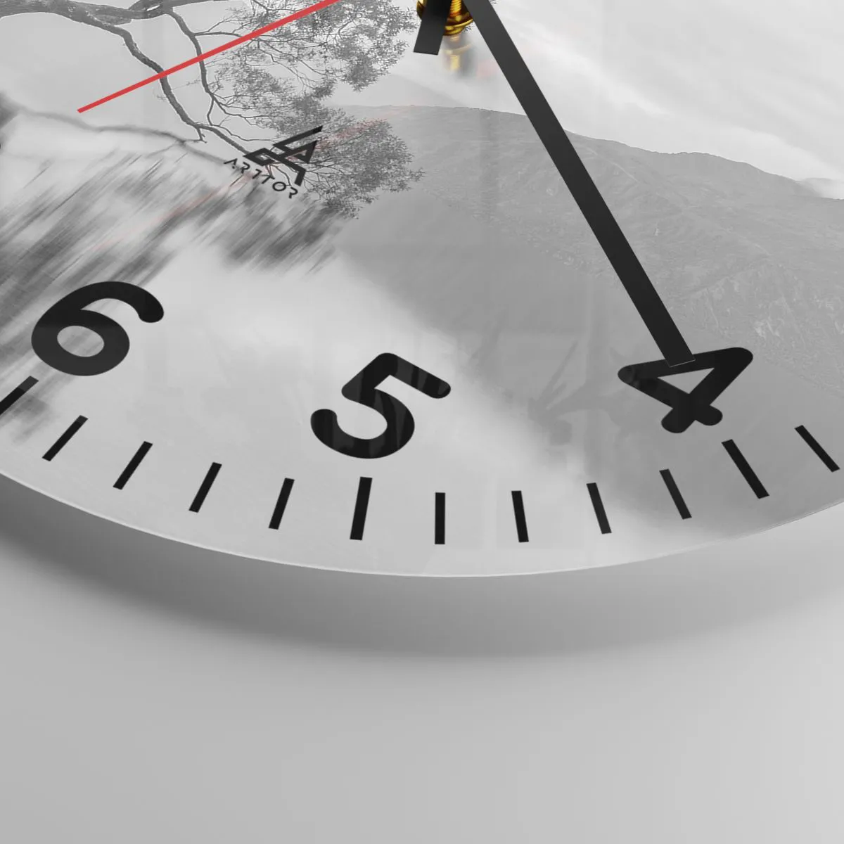 Relógio de parede - Relógio em vidro - Existe um país assim - 30x30 cm