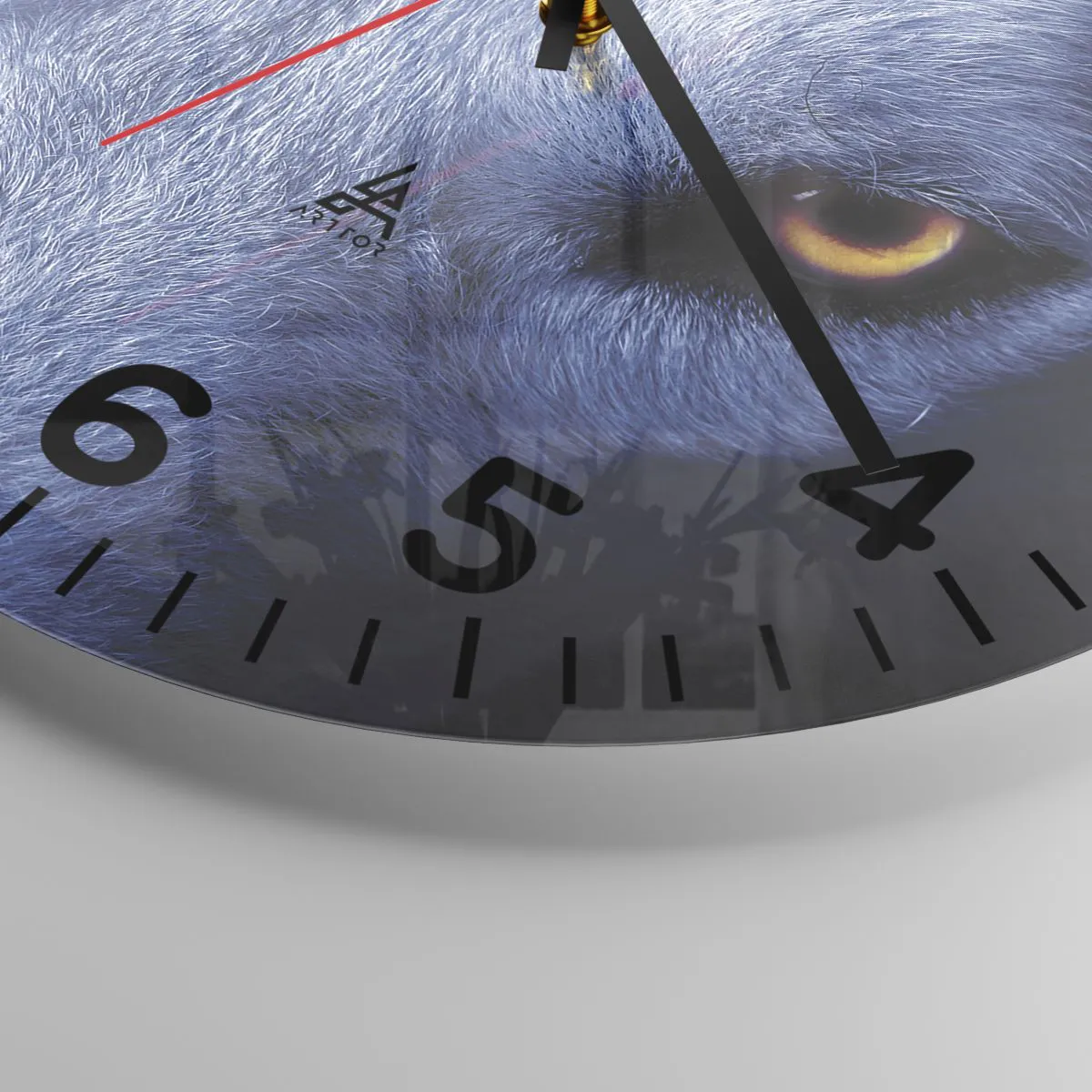 Väggklocka - Klocka på glas - Hypnotiserade titt - 30x30 cm