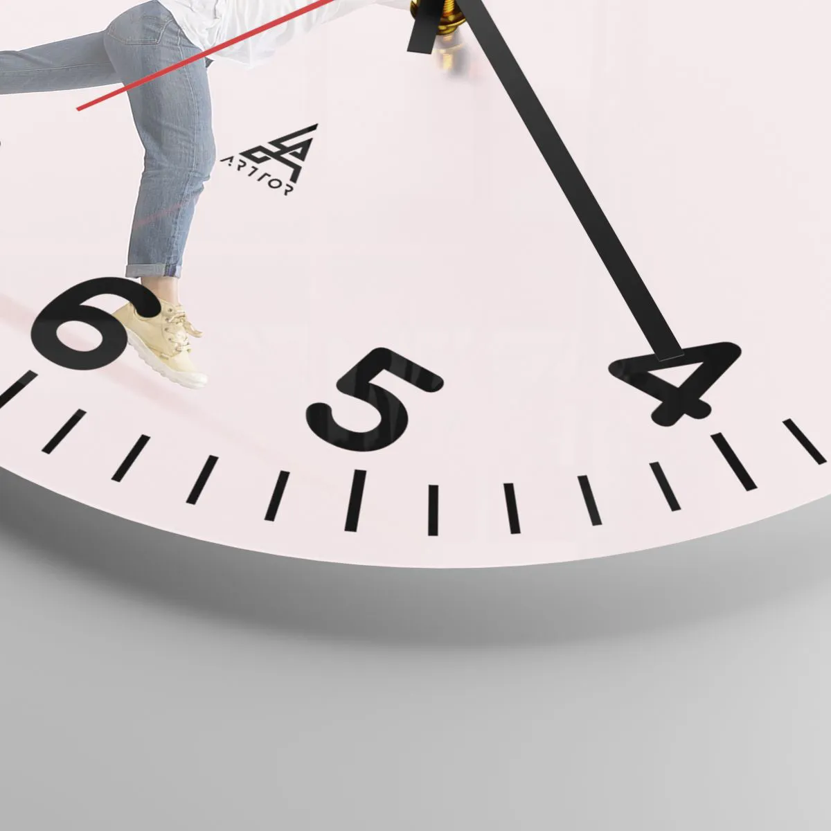 Ceas de perete - Ceas pe sticlă - Un strop de absurditate - 40x40 cm