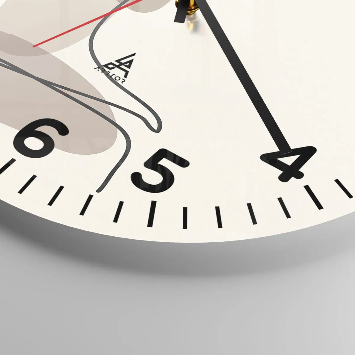 Ceas de perete - Ceas pe sticlă - Ascultându-se pe sine - 40x40 cm