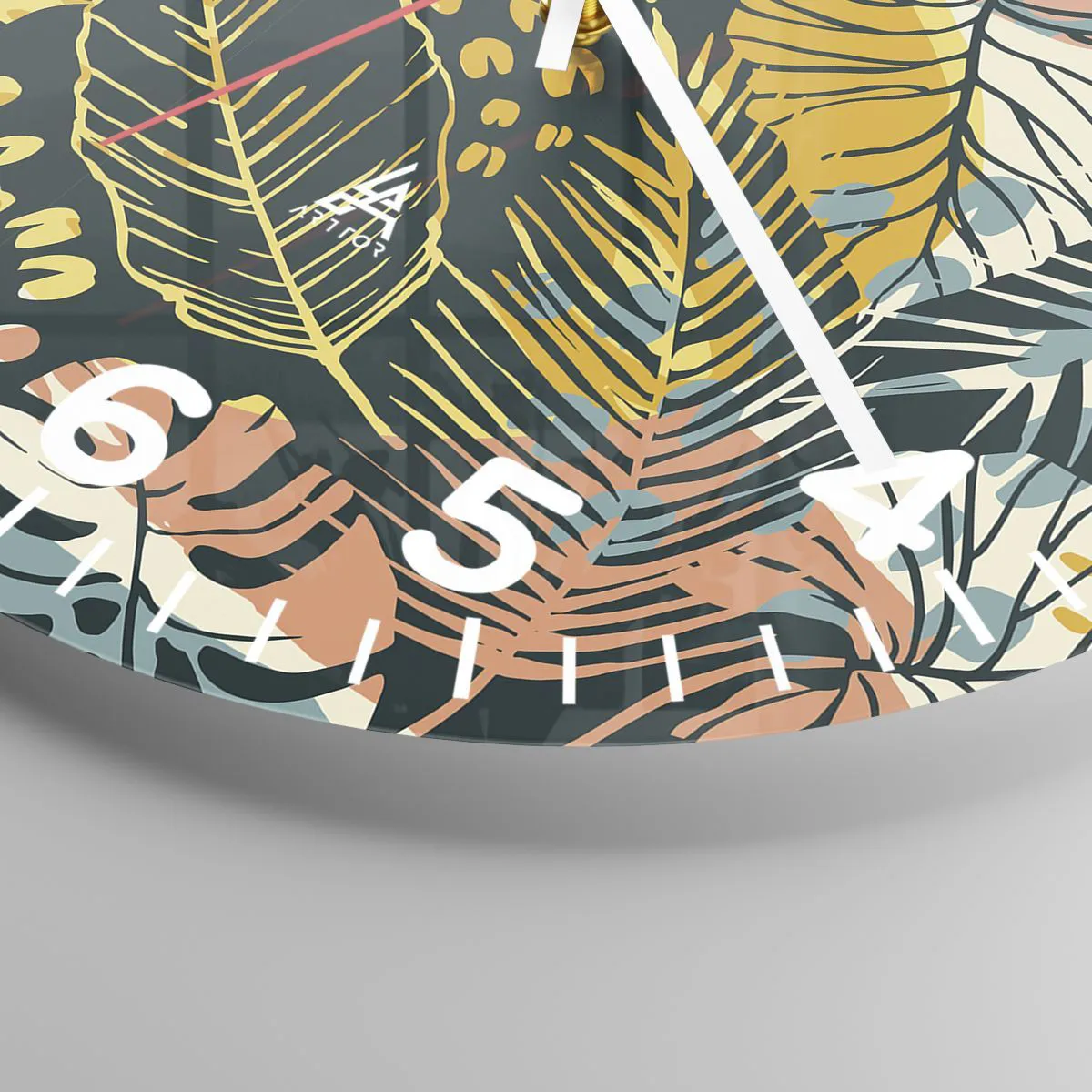 Wanduhr - Glasuhr - Grüne Fantasie - 30x30 cm