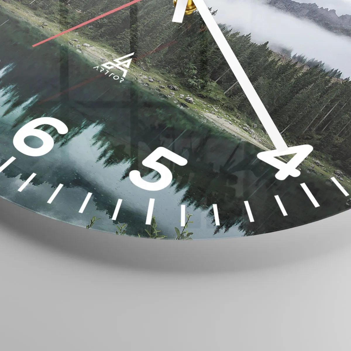 Wanduhr - Glasuhr - Leise, leise, lass uns das Trinkwasser nicht wecken ... - 40x40 cm