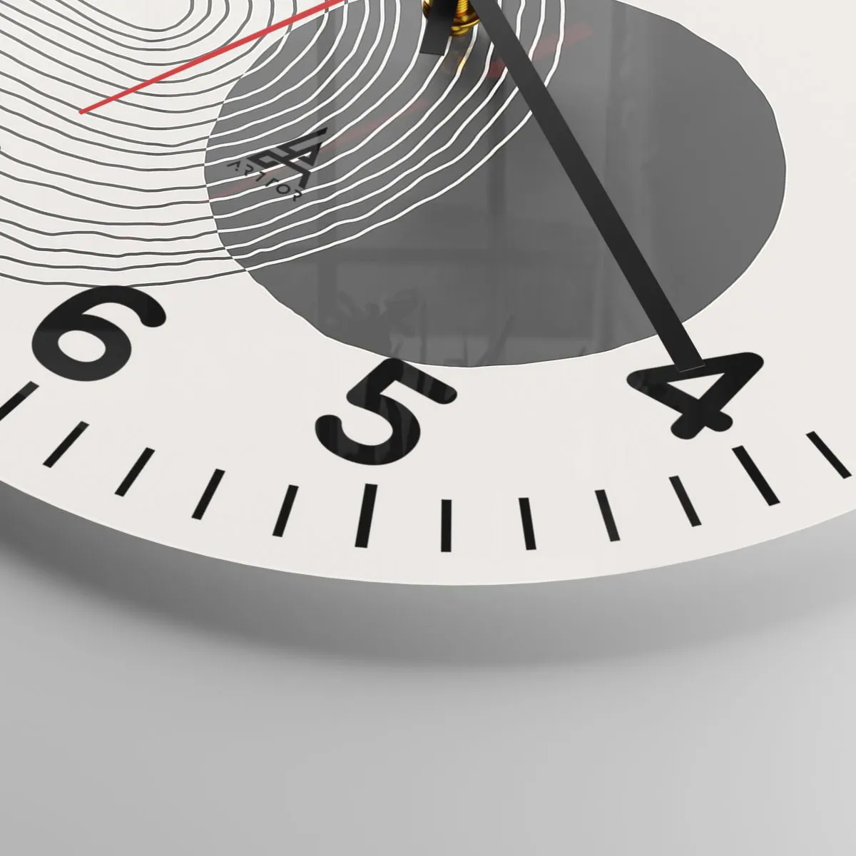 Orologio da parete - Orologio in Vetro - Tremore e fiducia - 40x40 cm