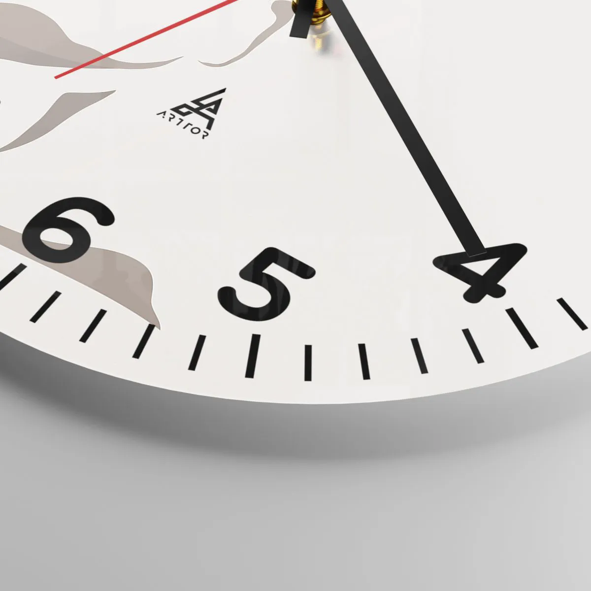 Reloj de pared - Reloj de vidrio - Creación a partir de la luz y la sombra - 40x40 cm