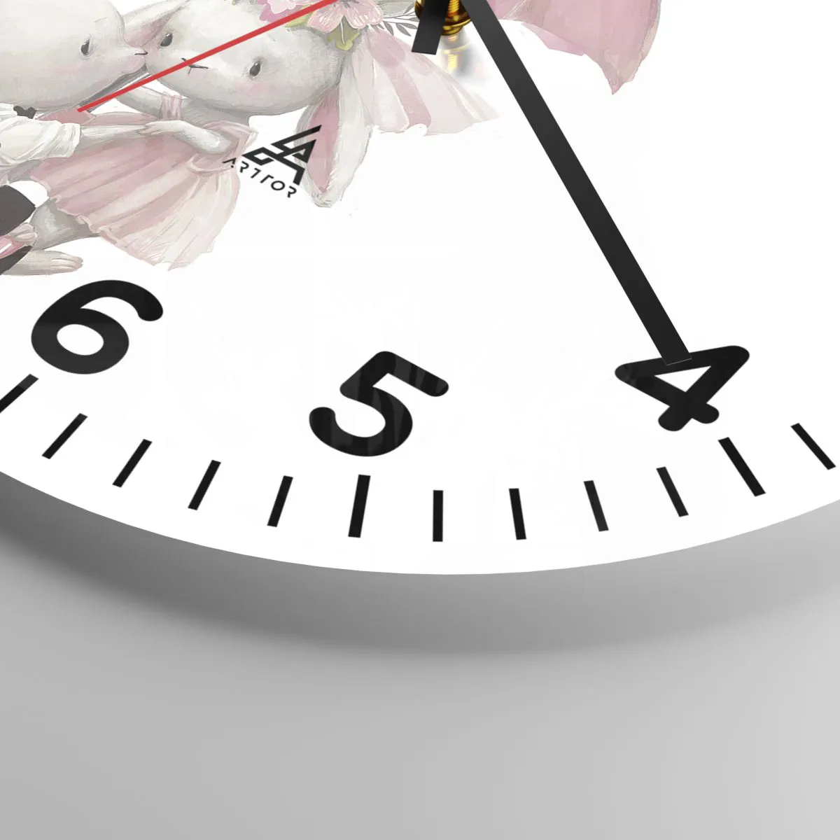 Ceas de perete - Ceas pe sticlă - Pur și simplu dragoste - 40x40 cm