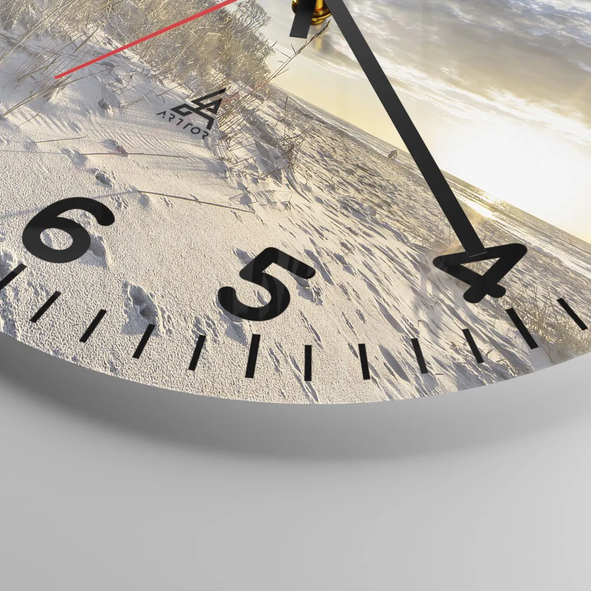 Relógio de parede - Relógio em vidro - Um convite para um passeio - 30x30 cm